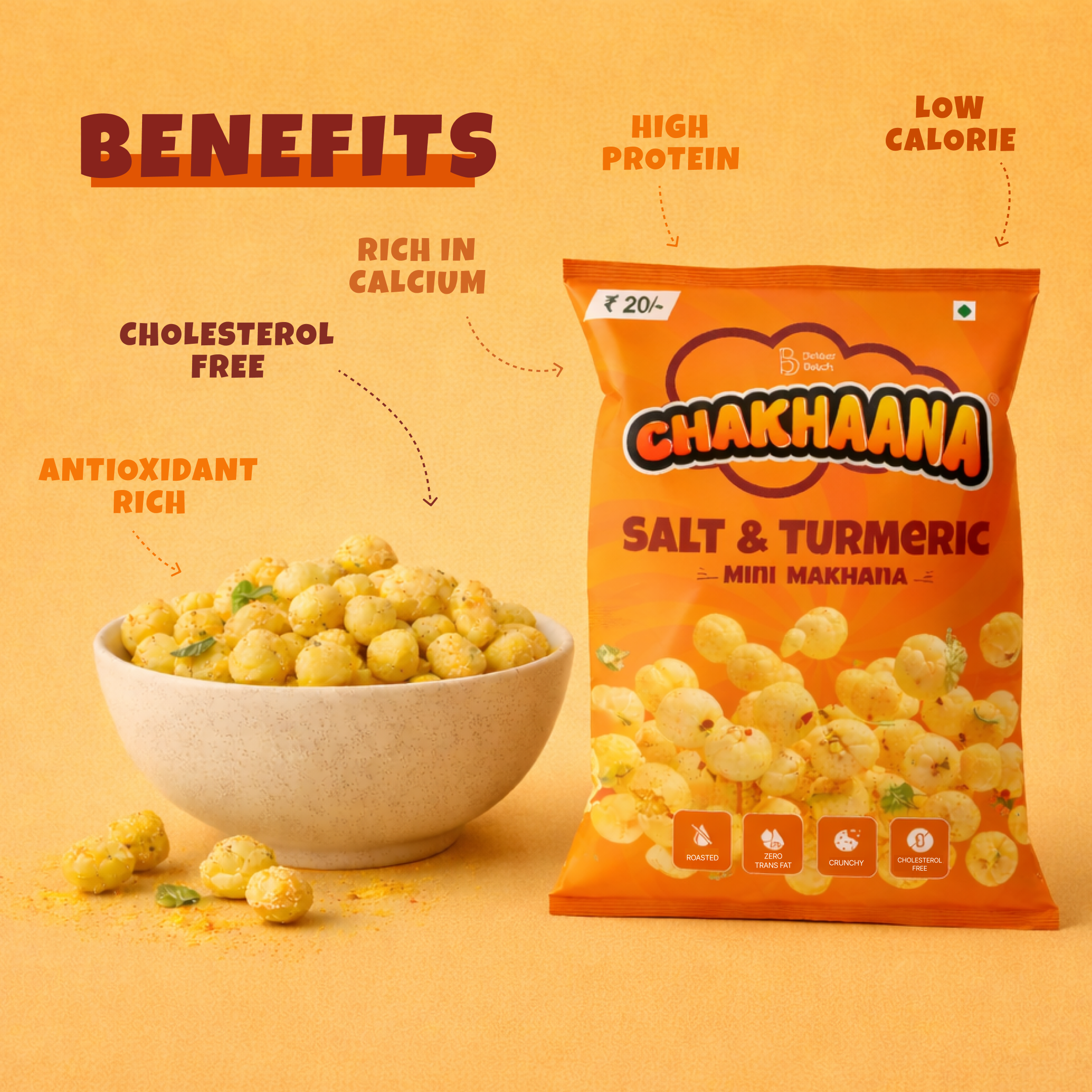 Chakhaana Salt & Turmeric Makhana