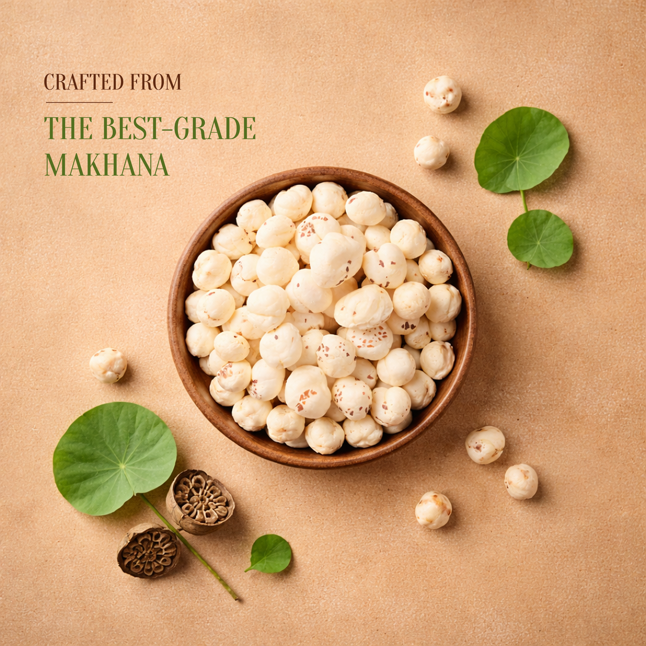 Amrutam Premium Raw Makhana | Large-Grade Raw Makhana | Authentic Vegan Superfood